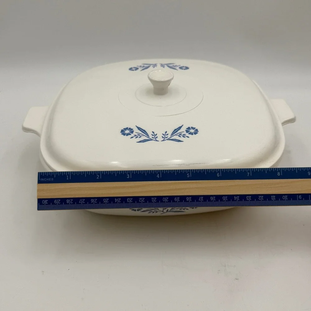 Vintage Corning Ware Cornflower Blue Pyroceram Casserole Dish with Lid A-10 USA